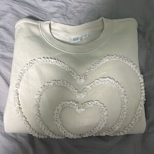 NWT gap kids ruffled heart sweatshirt